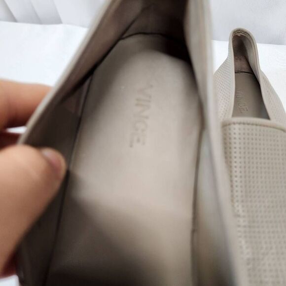 Vince Women's 11 Blair Slip On Sneakers Taupe Clay Perforated Casual Comfort - Picture 7 of 9